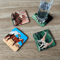 Cork-Base + Hard Surface Animals Humping (4-Pack) - Coaster Set  🐎🐖