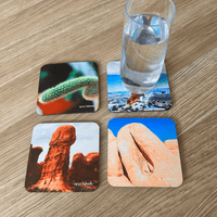 Cork-Base + Hard Surface Naughty Nature (4-Pack) - Coaster Set 🌵🏞️