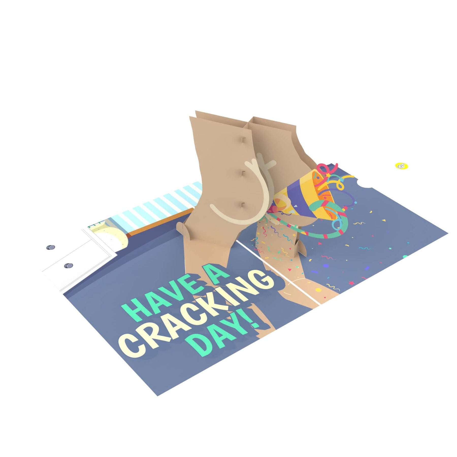 Cracking Birthday 🍑🎉 - 3D Inappropriate Greeting Card