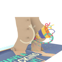 Cracking Birthday 🍑🎉 - 3D Inappropriate Greeting Card
