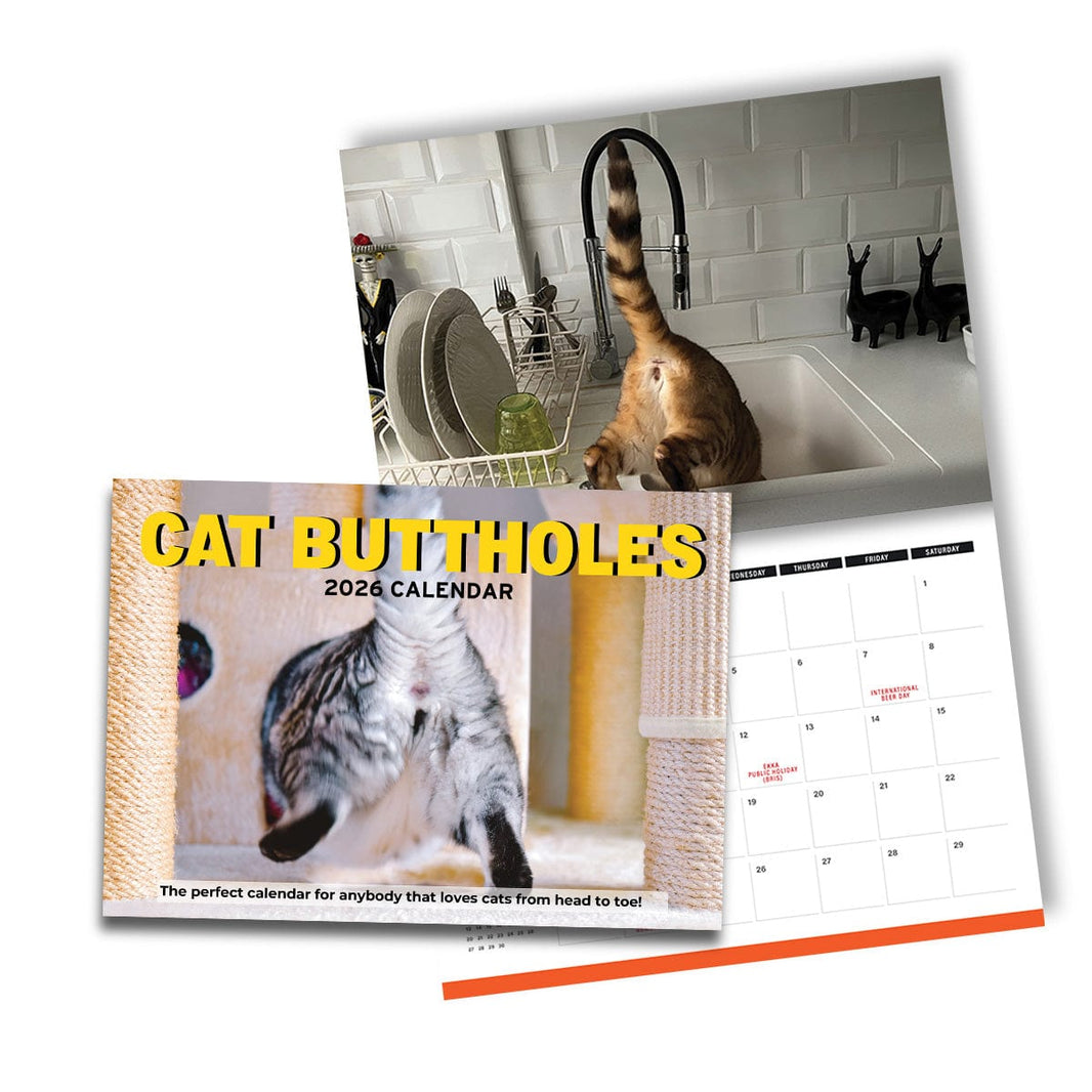 Cute Cat Butts 🐱🍑 - 2026 Calendar