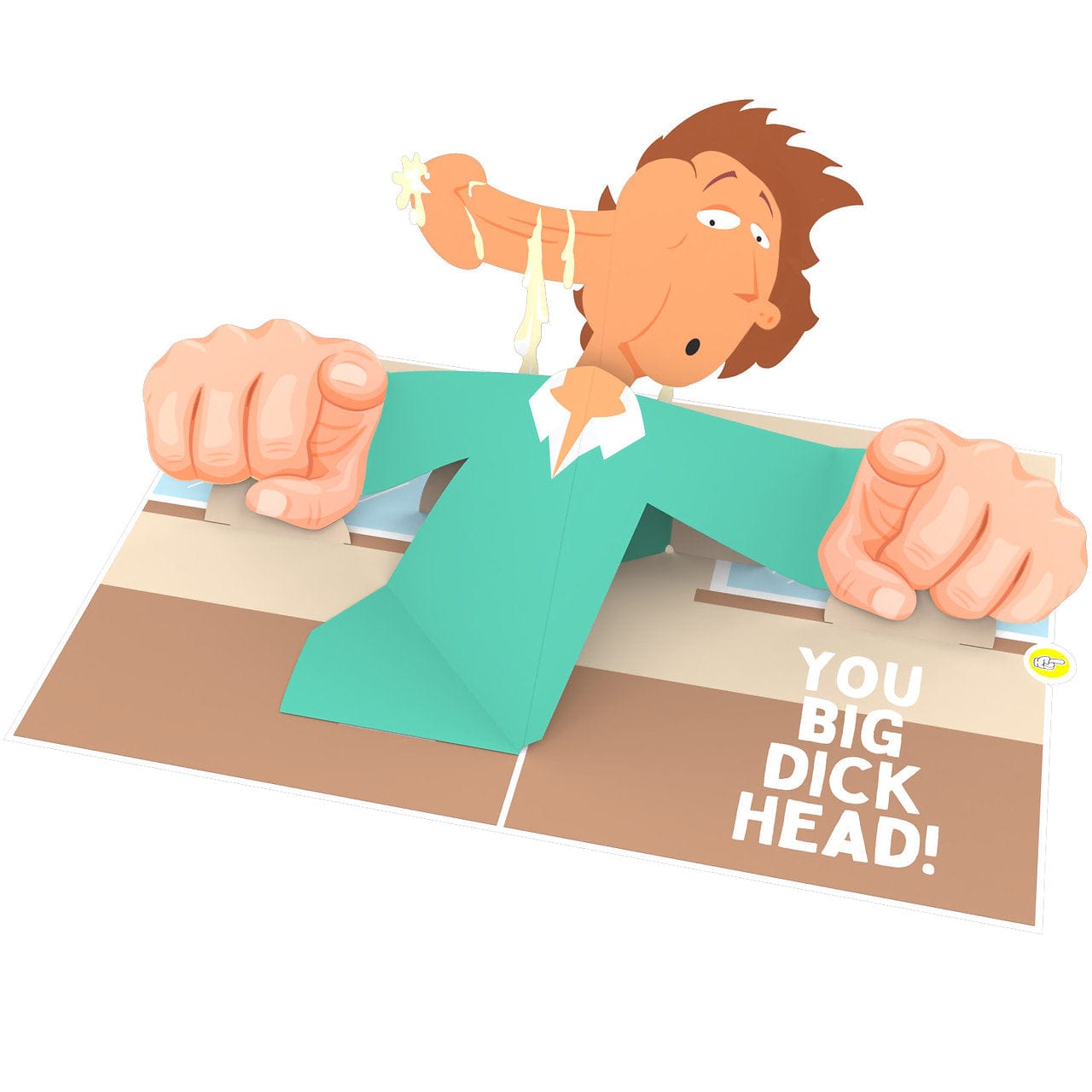 D*ck Head 🖕- 3D Inappropriate Greeting Card