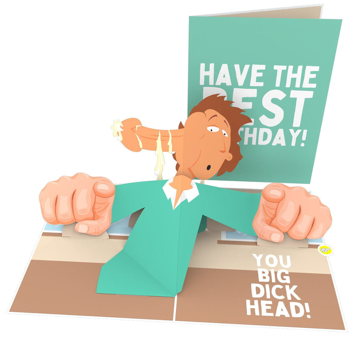 D*ck Head 🖕- 3D Inappropriate Greeting Card