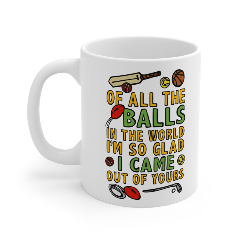 Dad's Balls 🏈⚽ – Coffee Mug