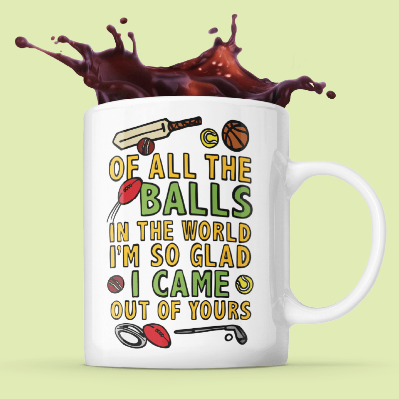 Dad's Balls 🏈⚽ – Coffee Mug