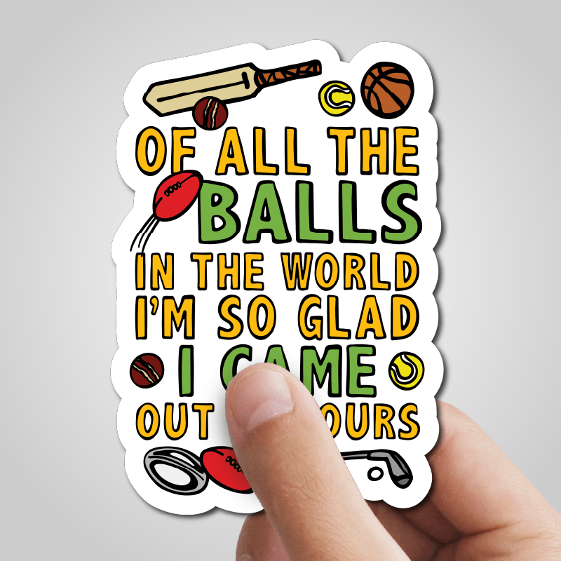 Dad's Balls 🏈⚽ - Sticker