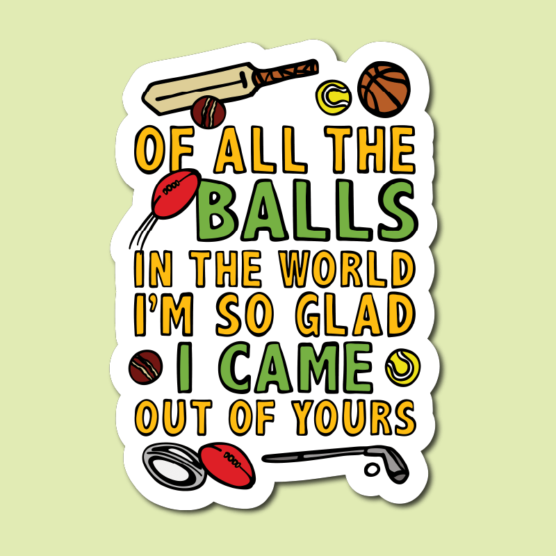 Dad's Balls 🏈⚽ - Sticker