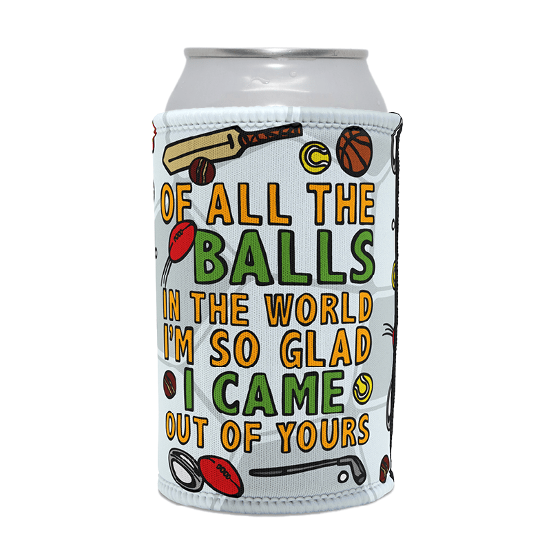 Dad's Balls 🏈⚽ - Stubby Holder