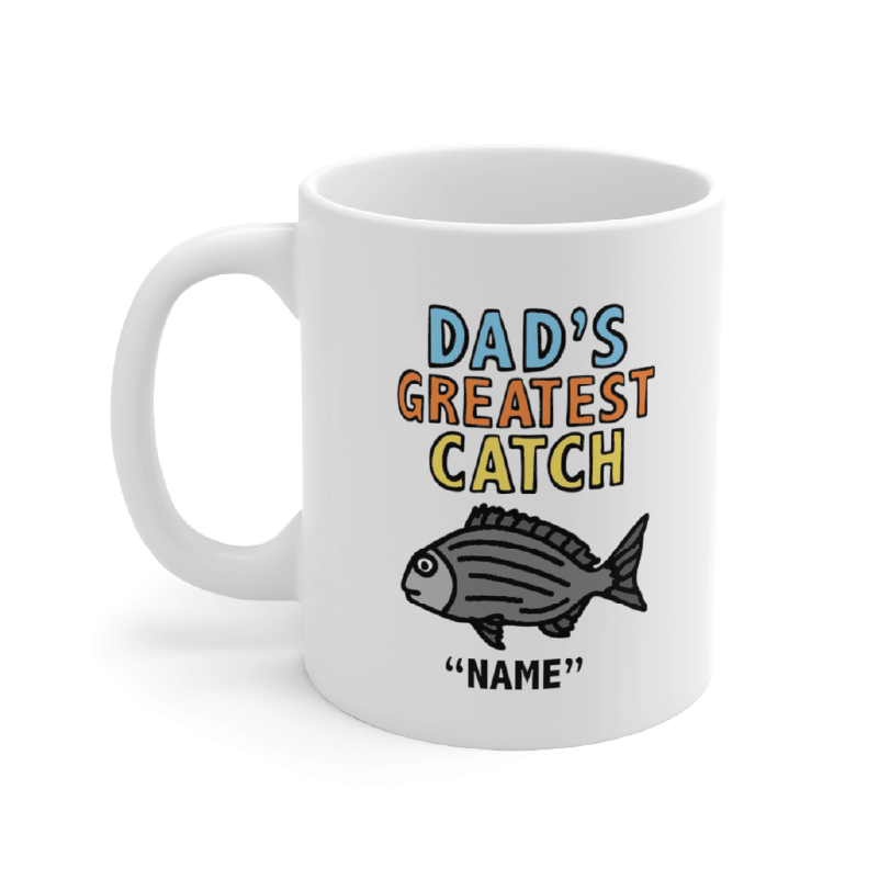 Dad's Greatest Catch 🎣- Personalised Coffee Mug