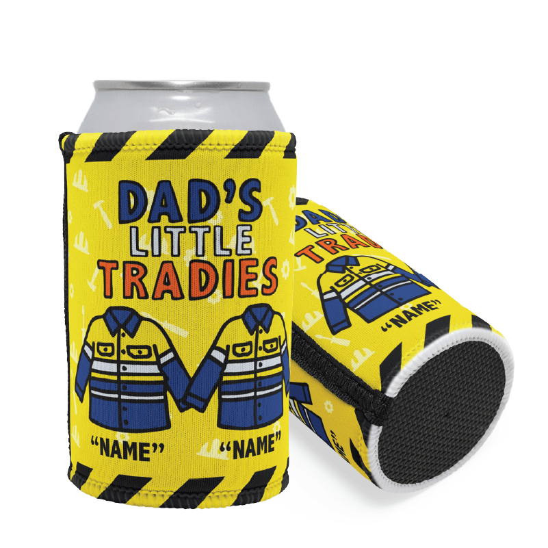 Dad's Little Tradies🚧 - Personalised Stubby Holder