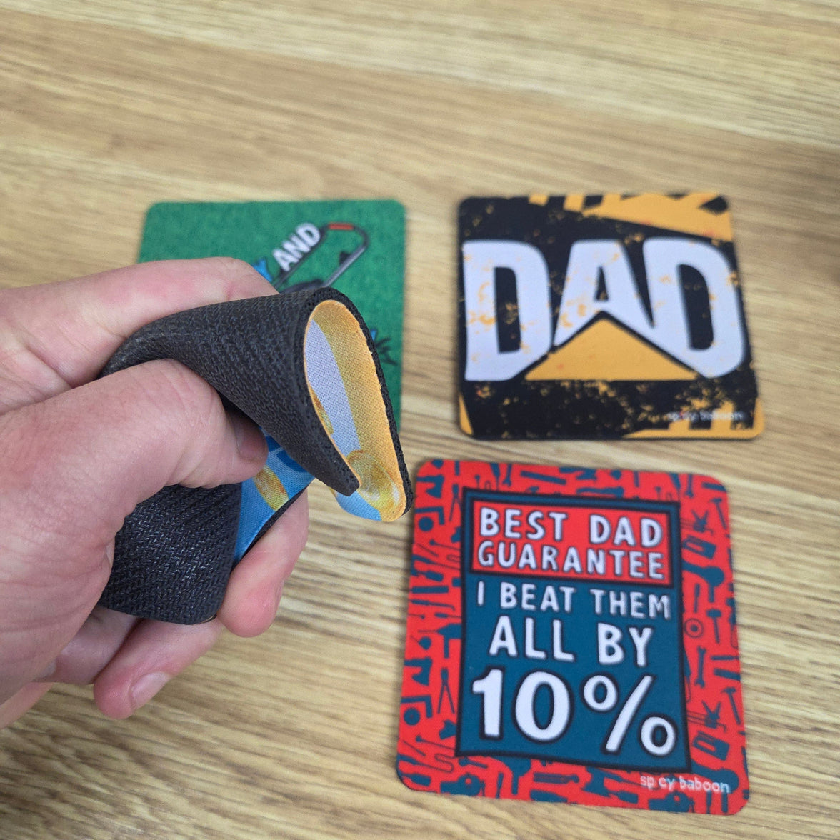 Dad Set (4-Pack) - Coaster Set 🧔‍♂️🍻