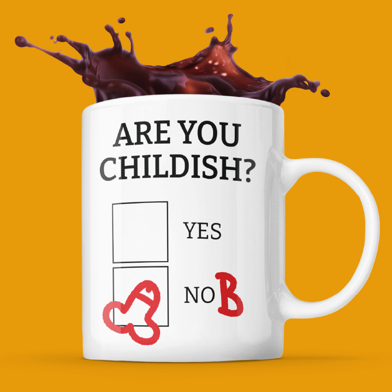 Definitely Not Childish 📋🖕 - Coffee Mug