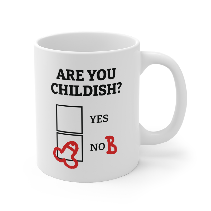 Definitely Not Childish 📋🖕 - Coffee Mug