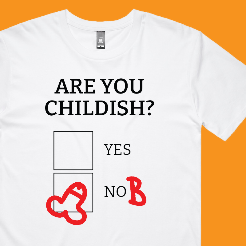 Definitely Not Childish 📋🖕 - Men's T Shirt