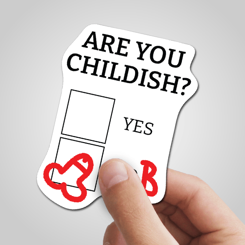 Definitely Not Childish 📋🖕 - Sticker