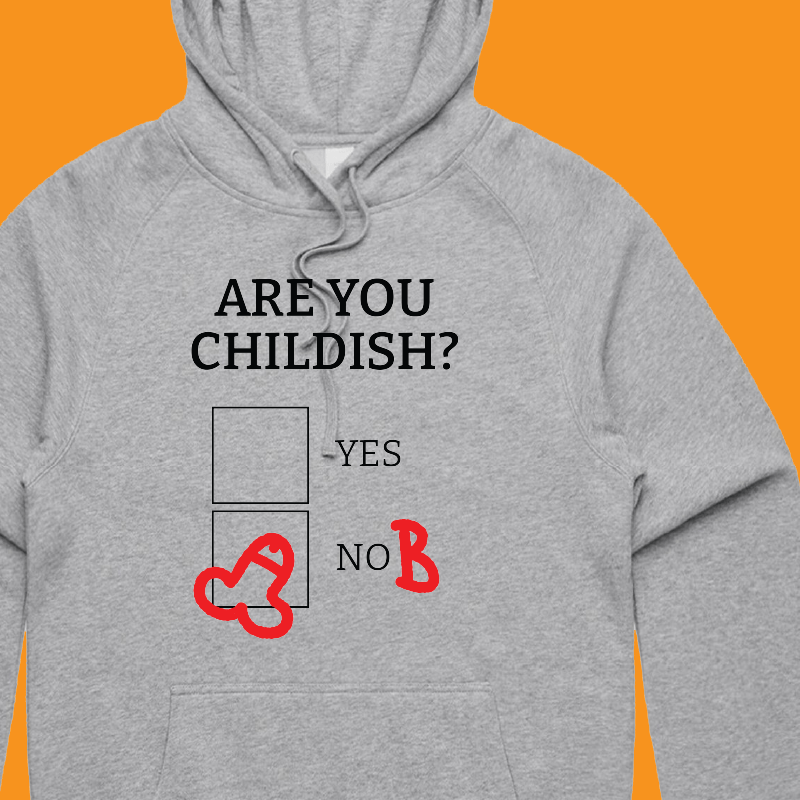 Definitely Not Childish 📋🖕 - Unisex Hoodie