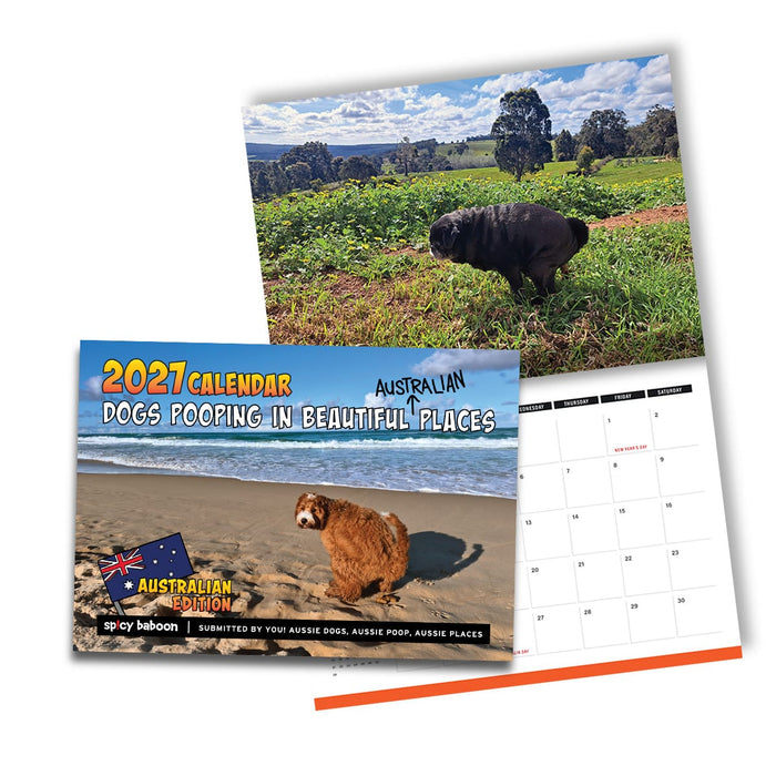 Dogs Pooping in Beautiful 'Australian' Places 💩🐶 - 2027 Calendar