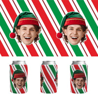 Elf Yourself Face Cutout 😜🎄- Personalised Stubby Holder