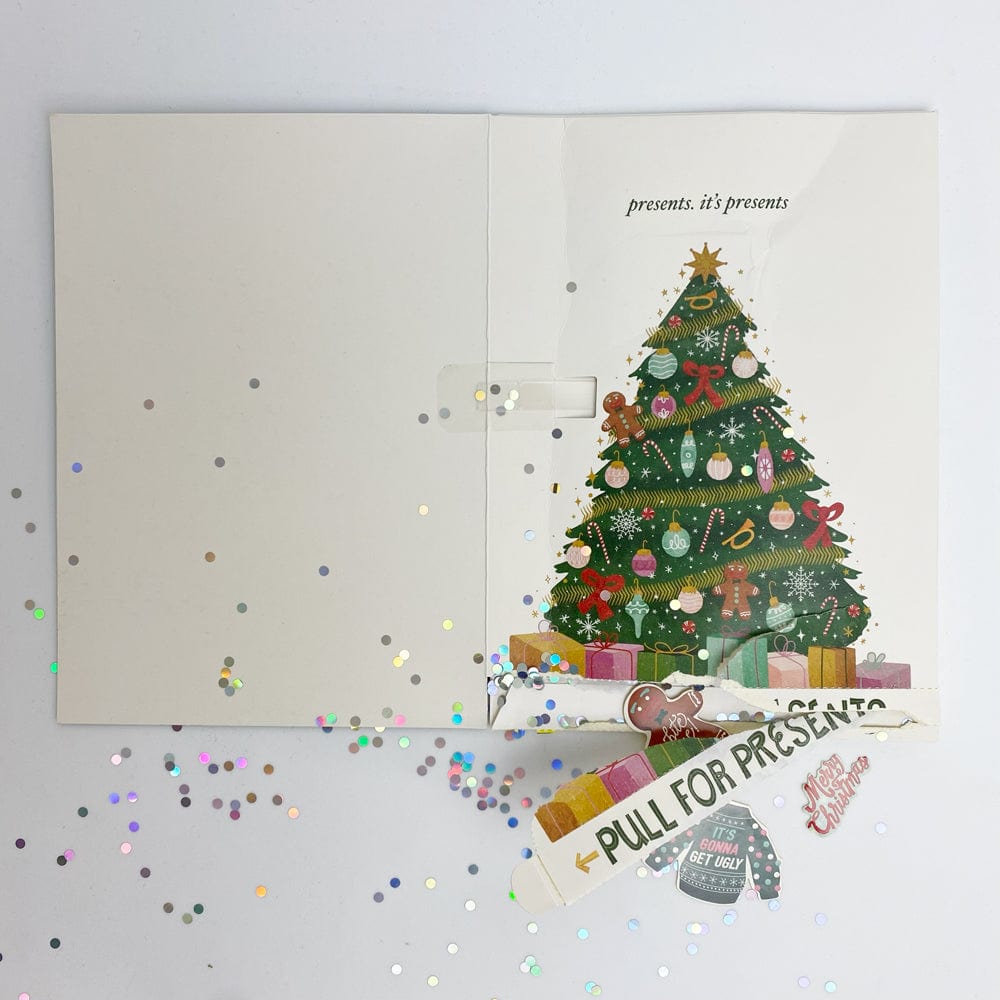 Endless Christmas Presents 🎁🎄🔊 - Joker Greeting Prank Card (Pull Surprise Glitter + Stickers + Sound)