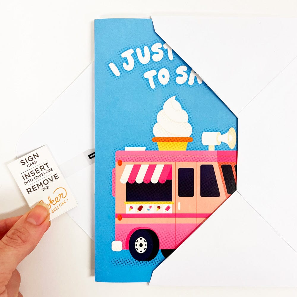 Endless Thank You Ice Cream Truck 🍦🔊 - Joker Greeting Prank Card (Glitter + Sound)