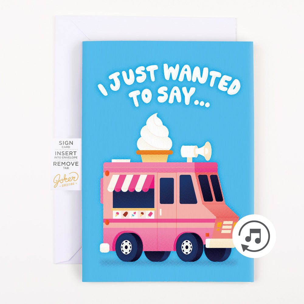 Endless Thank You Ice Cream Truck 🍦🔊 - Joker Greeting Prank Card (Glitter + Sound)