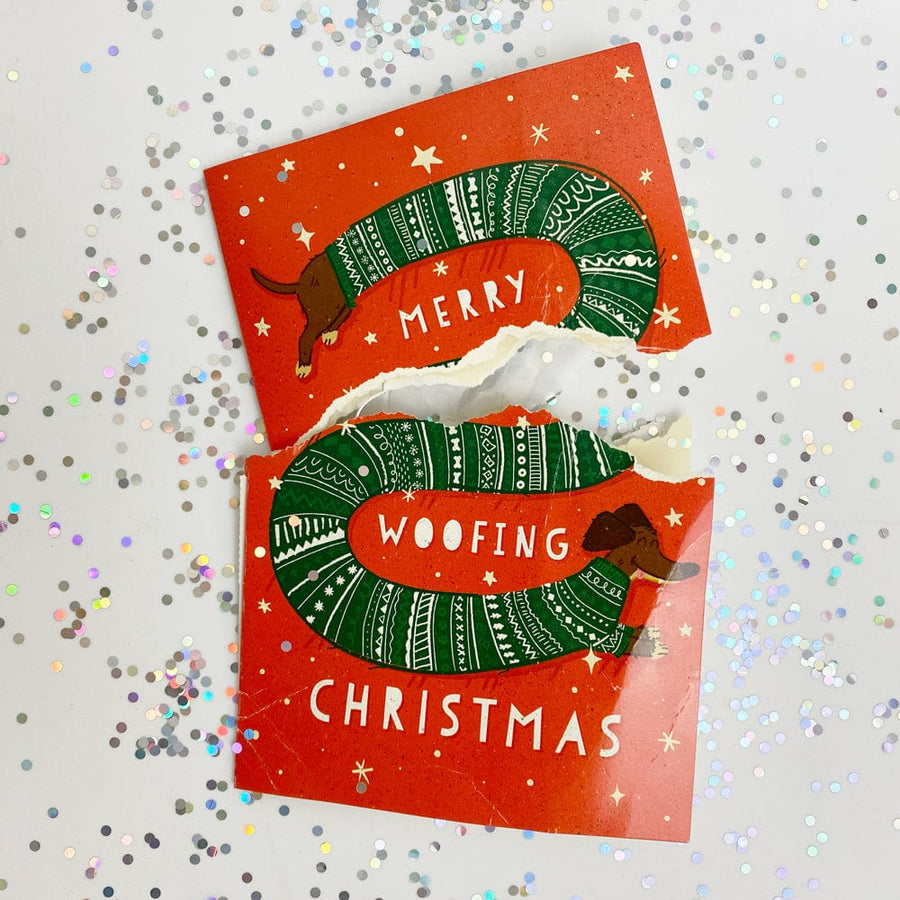 Endless Woofing Christmas 🐶🎄🔊 Joker Greeting Prank Card (Glitter + S