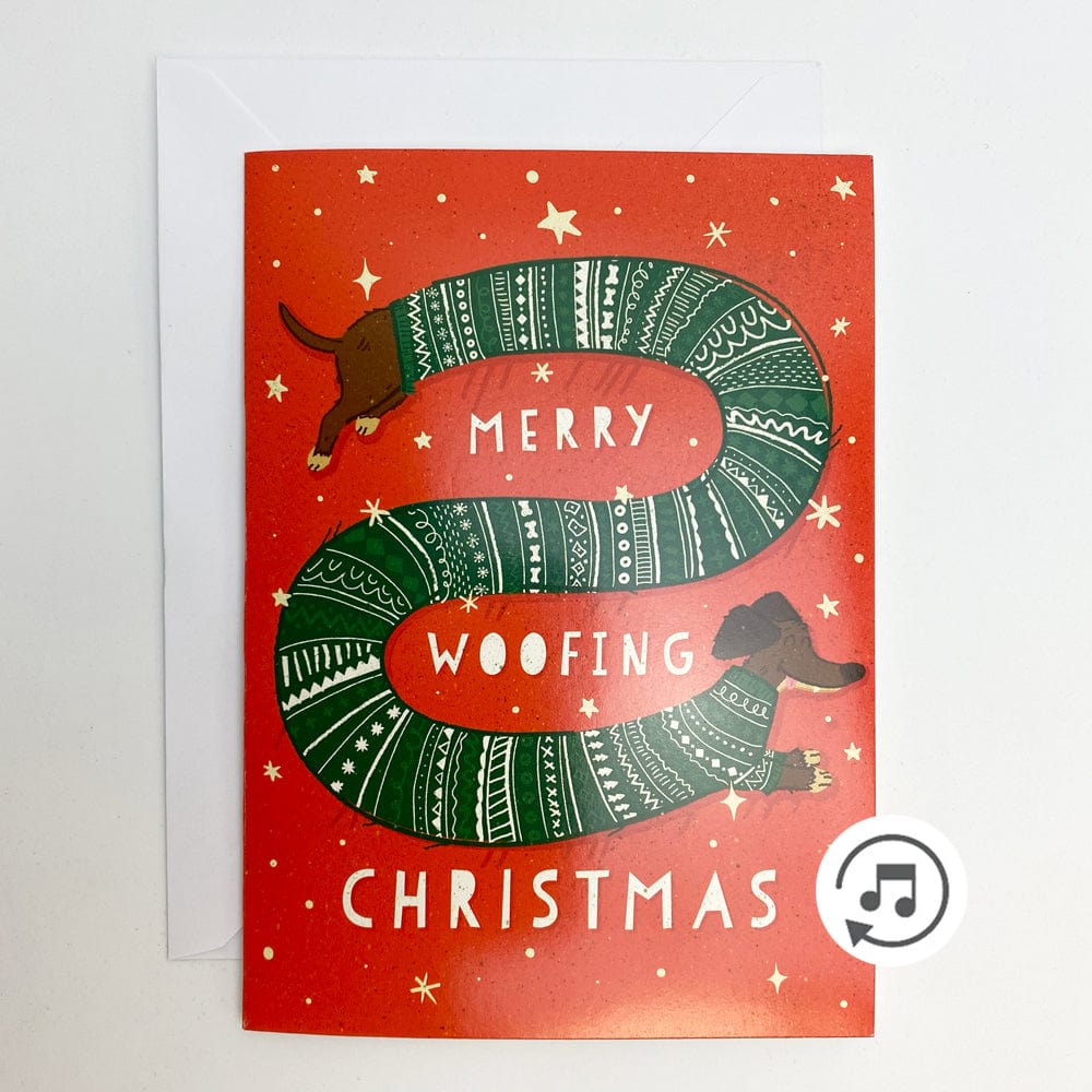 Endless Woofing Christmas 🐱🎄🔊 - Joker Greeting Prank Card (Glitter + Sound)
