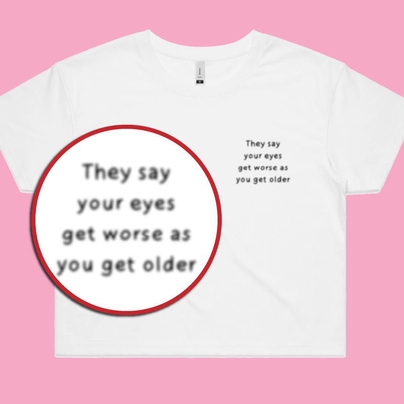 Eyes Get Worse... 👓❌ – Women's Crop Top