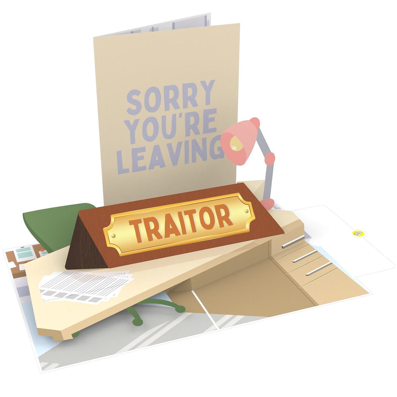 Farewell Traitor 🐍📢 - 3D Inappropriate Greeting Card