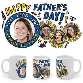 Favourite Child Father's Day 🏆 - Personalised Coffee Mug