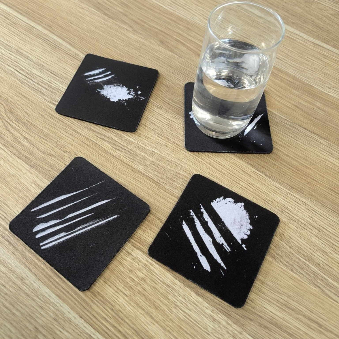 Fun Lines (4-Pack) - Coaster Set ❄️🍻
