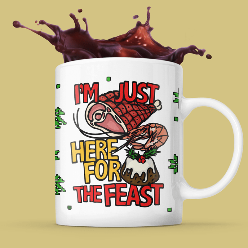 Here For The Feast 🦐🎄🐖 - Coffee Mug