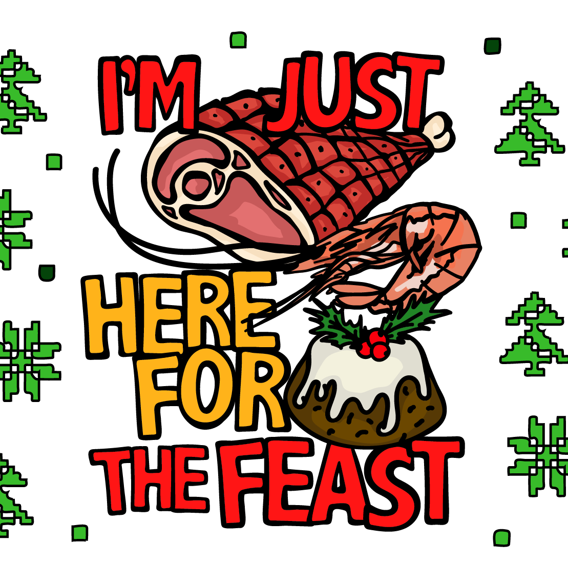 Here For The Feast 🦐🎄🐖 - Coffee Mug