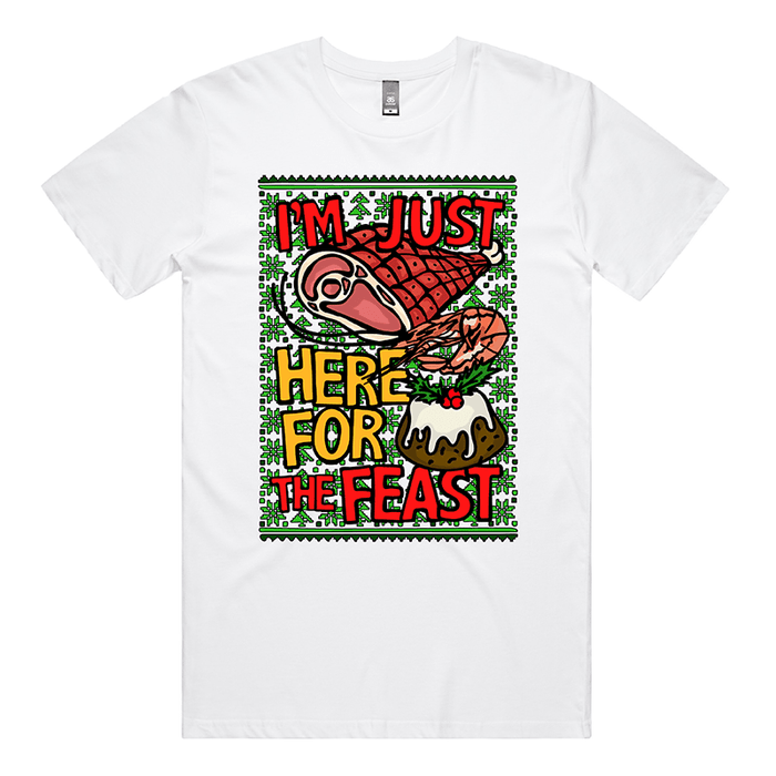 Here For The Feast 🦐🎄🐖 - Men's T Shirt