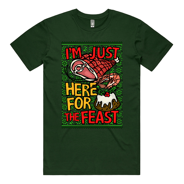 Here For The Feast 🦐🎄🐖 - Men's T Shirt