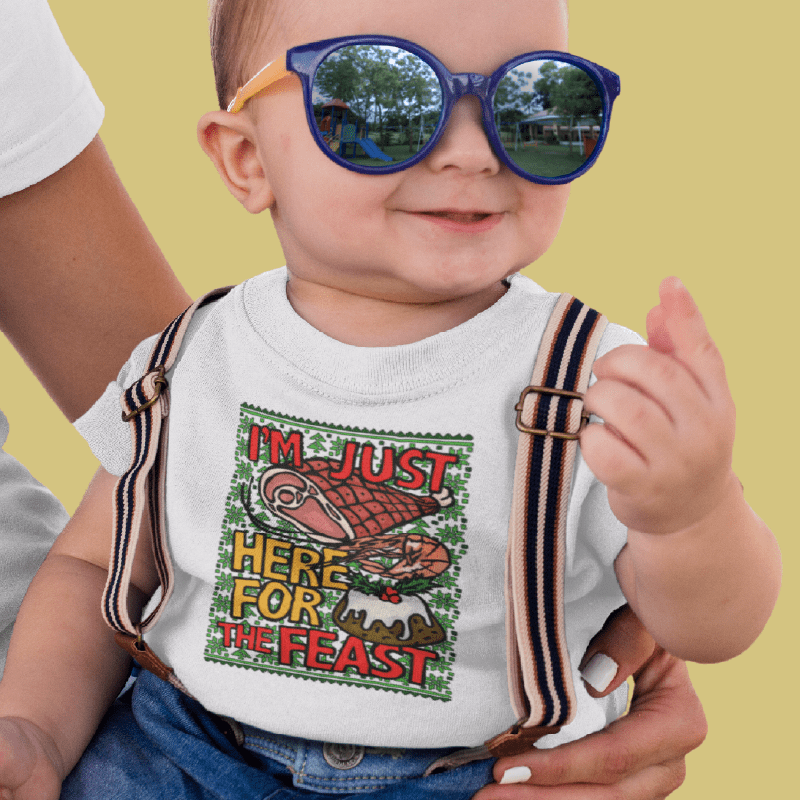 Here for The Feast 🦐🎄🐖- Toddler T Shirt