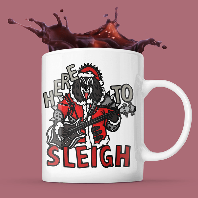 Here To Sleigh 🎅🤘 - Coffee Mug