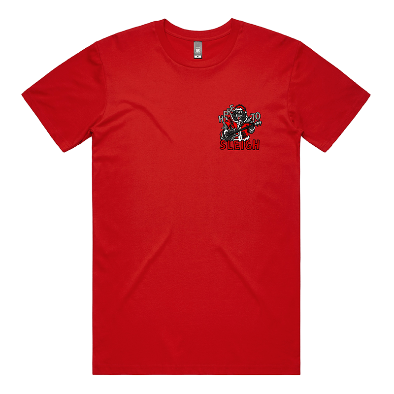 Here To Sleigh 🎅🤘 - Men's T Shirt