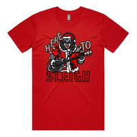 Here To Sleigh 🎅🤘 - Men's T Shirt