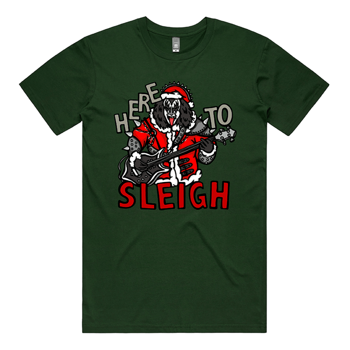 Here To Sleigh 🎅🤘 - Men's T Shirt