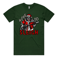 Here To Sleigh 🎅🤘 - Men's T Shirt