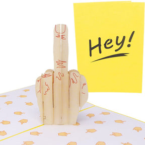 Hey, FU 👋🏻🖕🏻- 3D Inappropriate Greeting Card