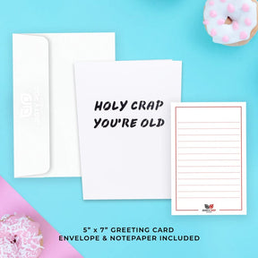 Holy 💩 You're Old 👵🏻👴🏻- 3D Inappropriate Greeting Card