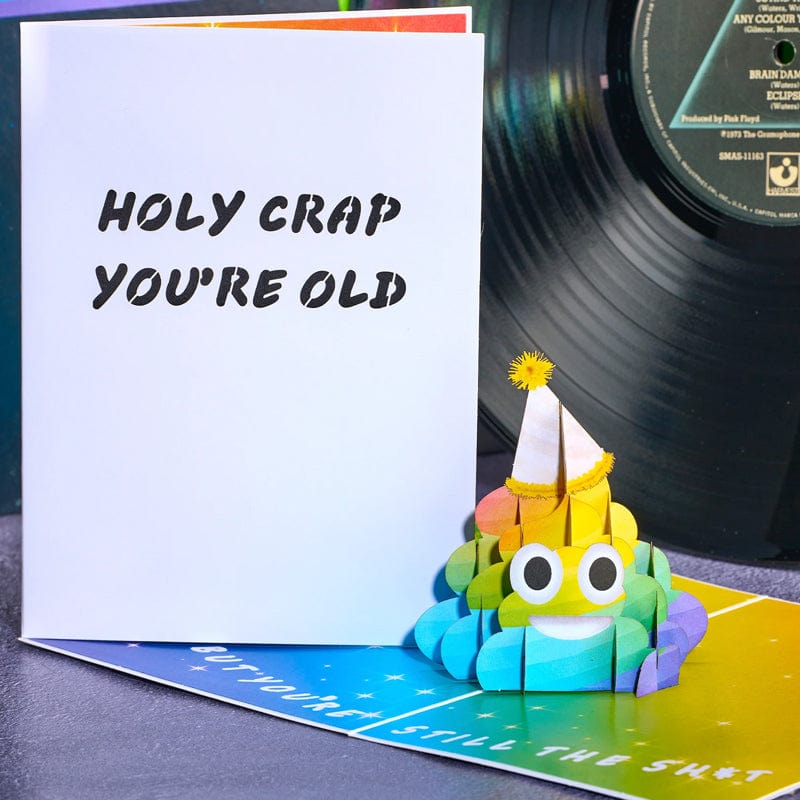 Holy 💩 You're Old 👵🏻👴🏻- 3D Inappropriate Greeting Card