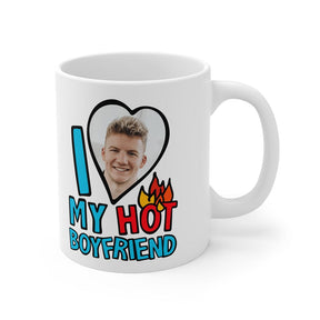 I Love My Hot Boyfriend ❤️‍🔥 - Personalised Coffee Mug