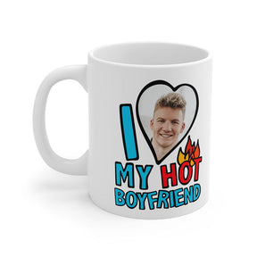 I Love My Hot Boyfriend ❤️‍🔥 - Personalised Coffee Mug