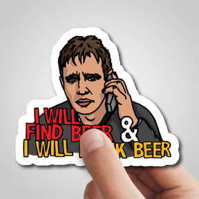 I will find beer 🔭🍻 - Sticker