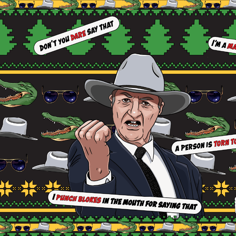 Katter's Croc-mas 🤜🐊 - Stubby Holder