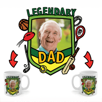 Legendary Dad (Sports) 🏉 - Personalised Coffee Mug