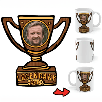 Legendary Dad (Trophy) 🏆 - Personalised Coffee Mug